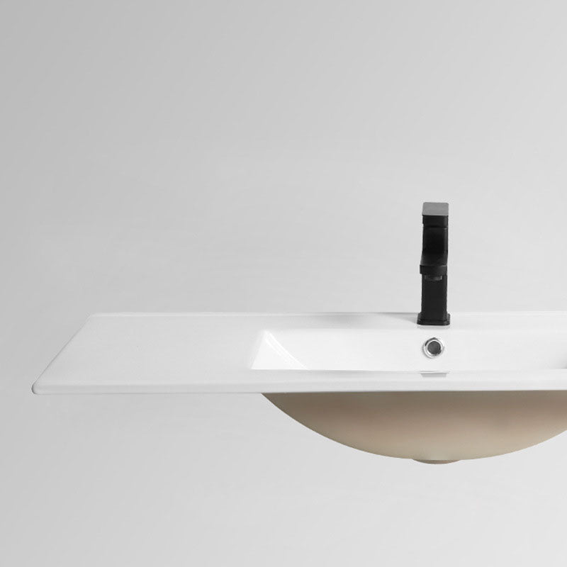 Modern Drop-in Bathroom Sink Rectangular Porcelain Basin Sink(Not Included Faucet) Clearhalo 'Bathroom Remodel & Bathroom Fixtures' 'Bathroom Sinks & Faucet Components' 'Bathroom Sinks' 'bathroom_sink' 'Home Improvement' 'home_improvement' 'home_improvement_bathroom_sink' 6849504