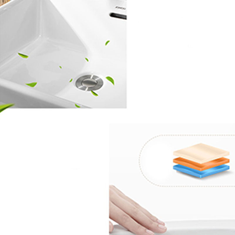 Classic Trough Bathroom Sink Solid Color Trough Sink with Overflow(Not Included Faucet) Clearhalo 'Bathroom Remodel & Bathroom Fixtures' 'Bathroom Sinks & Faucet Components' 'Bathroom Sinks' 'bathroom_sink' 'Home Improvement' 'home_improvement' 'home_improvement_bathroom_sink' 6849617