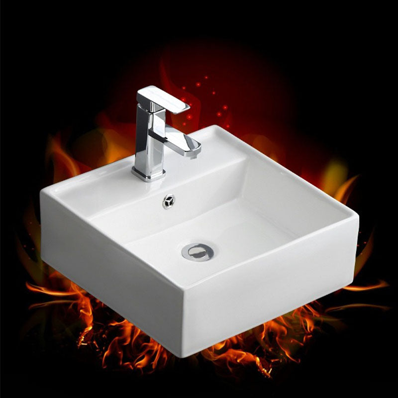 Classical White Bathroom Sink Porcelain Trough Bathroom Sink Clearhalo 'Bathroom Remodel & Bathroom Fixtures' 'Bathroom Sinks & Faucet Components' 'Bathroom Sinks' 'bathroom_sink' 'Home Improvement' 'home_improvement' 'home_improvement_bathroom_sink' 6849635
