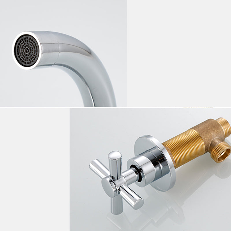 Traditional Roman Tub Faucet Set Copper Deck Mounted Triple Handle Roman Bathtub Faucet Clearhalo 'Bathroom Remodel & Bathroom Fixtures' 'Bathtub Faucets' 'bathtub_faucets' 'Home Improvement' 'home_improvement' 'home_improvement_bathtub_faucets' 6849667