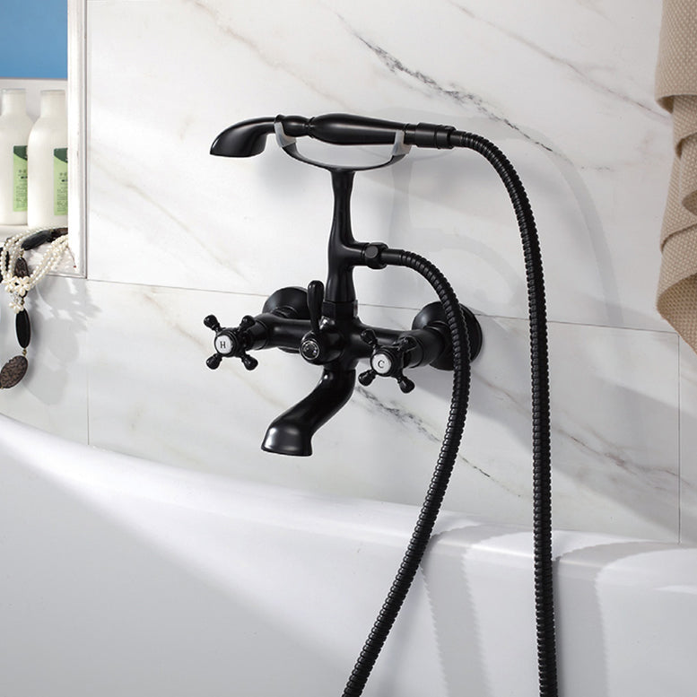 Traditional Style Freestanding Tub Filler Copper Floor Mount Freestanding Tub Filler Clearhalo 'Bathroom Remodel & Bathroom Fixtures' 'Bathtub Faucets' 'bathtub_faucets' 'Home Improvement' 'home_improvement' 'home_improvement_bathtub_faucets' 6849683