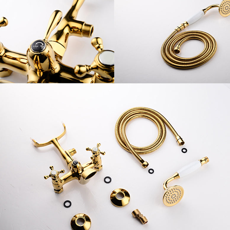 Traditional Style Freestanding Tub Filler Copper Floor Mount Freestanding Tub Filler Clearhalo 'Bathroom Remodel & Bathroom Fixtures' 'Bathtub Faucets' 'bathtub_faucets' 'Home Improvement' 'home_improvement' 'home_improvement_bathtub_faucets' 6849692