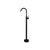 Brass Freestanding Tub Filler Floor Mounted Tub Filler with Lever Handles Black Hand Shower Not Included Clearhalo 'Bathroom Remodel & Bathroom Fixtures' 'Bathtub Faucets' 'bathtub_faucets' 'Home Improvement' 'home_improvement' 'home_improvement_bathtub_faucets' 6849701