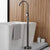 Brass Freestanding Tub Filler Floor Mounted Tub Filler with Lever Handles Gun Grey Hand Shower Not Included Clearhalo 'Bathroom Remodel & Bathroom Fixtures' 'Bathtub Faucets' 'bathtub_faucets' 'Home Improvement' 'home_improvement' 'home_improvement_bathtub_faucets' 6849703