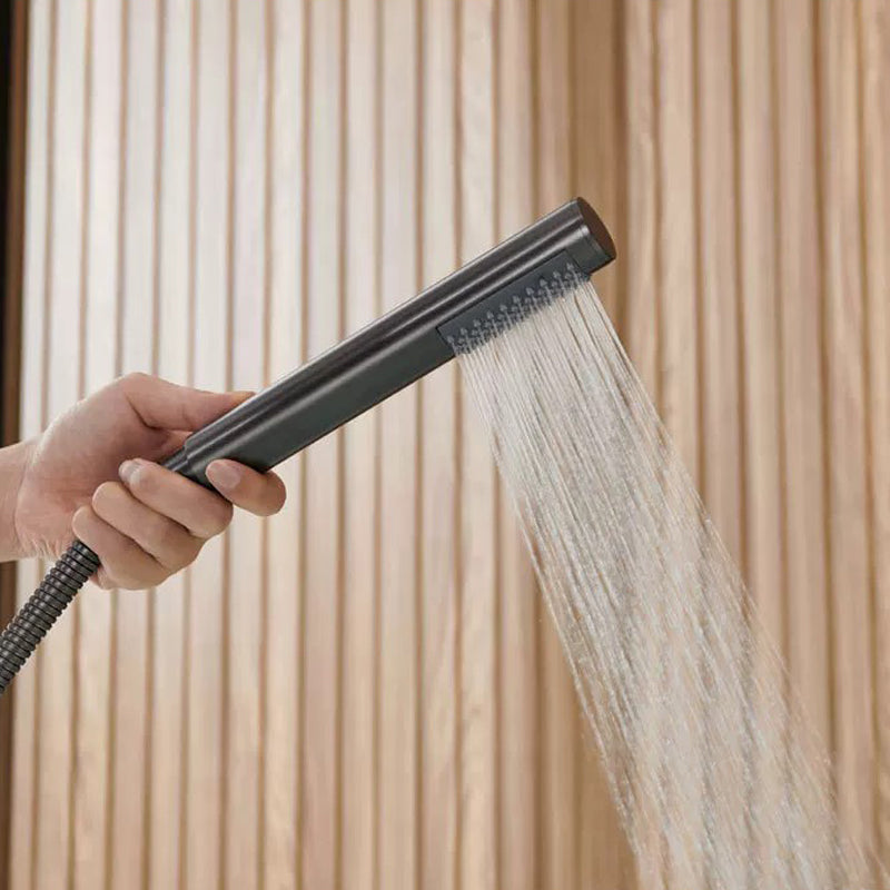 Brass Freestanding Tub Filler Floor Mounted Tub Filler with Lever Handles Clearhalo 'Bathroom Remodel & Bathroom Fixtures' 'Bathtub Faucets' 'bathtub_faucets' 'Home Improvement' 'home_improvement' 'home_improvement_bathtub_faucets' 6849711