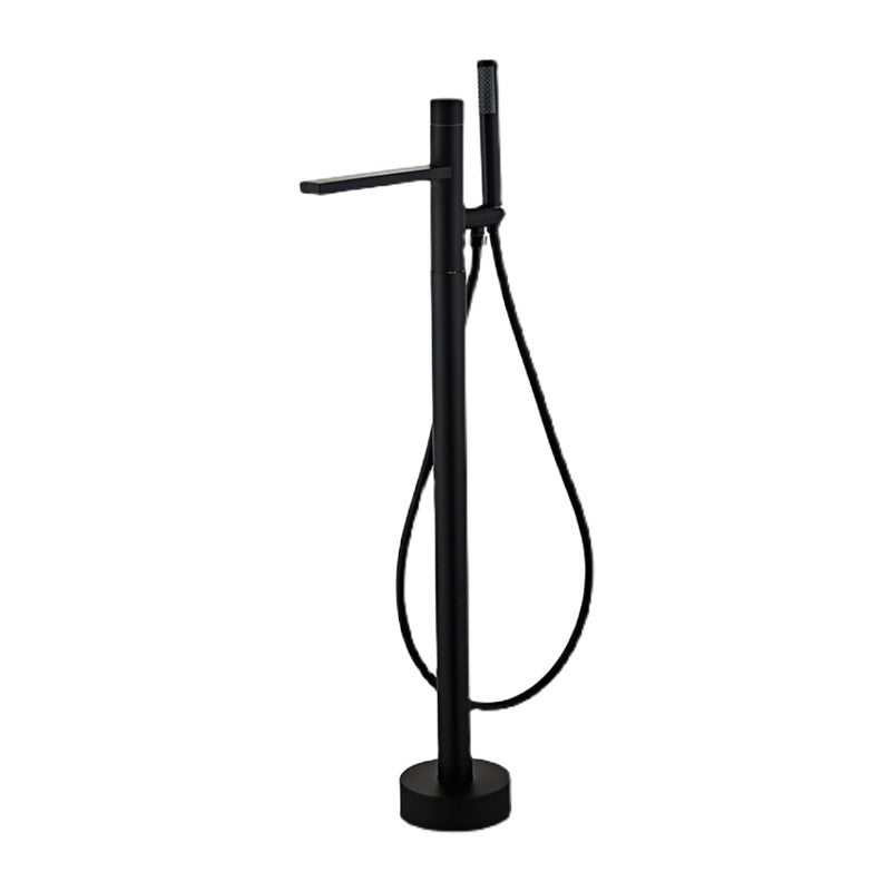 Traditional Style Freestanding Tub Filler Pure Color Floor Mount Freestanding Tub Filler Clearhalo 'Bathroom Remodel & Bathroom Fixtures' 'Bathtub Faucets' 'bathtub_faucets' 'Home Improvement' 'home_improvement' 'home_improvement_bathtub_faucets' 6849734