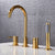 Modern Style Roman Tub Faucet Copper Deck-Mount Roman Tub Faucet Gold Clearhalo 'Bathroom Remodel & Bathroom Fixtures' 'Bathtub Faucets' 'bathtub_faucets' 'Home Improvement' 'home_improvement' 'home_improvement_bathtub_faucets' 6849755