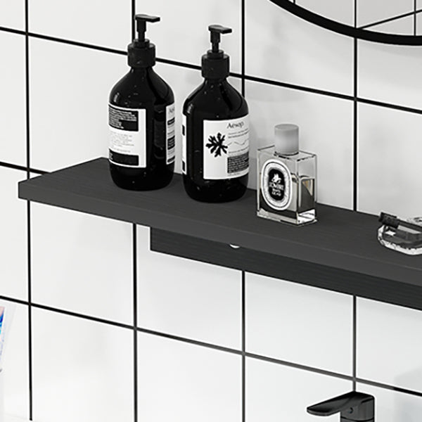 Freestanding Vanity Drawers Single Sink Rectangle Wood Frame Bathroom Vanity with Mirror Clearhalo 'Bathroom Remodel & Bathroom Fixtures' 'Bathroom Vanities' 'bathroom_vanities' 'Home Improvement' 'home_improvement' 'home_improvement_bathroom_vanities' 6849915