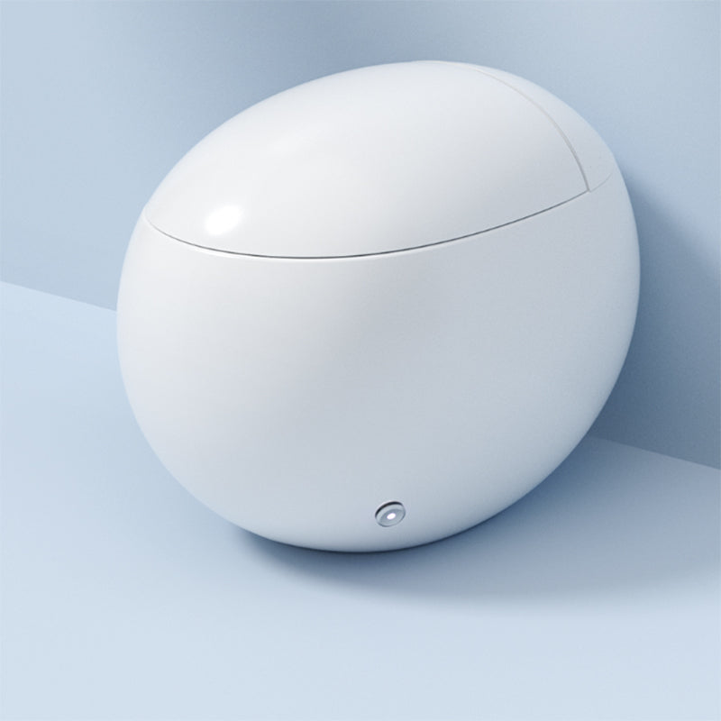 Contemporary Round White Heated Seat Warm Air Dryer Smart Toilet Clearhalo 'Bathroom Remodel & Bathroom Fixtures' 'Bidets' 'Home Improvement' 'home_improvement' 'home_improvement_bidets' 'Toilets & Bidets' 6849937