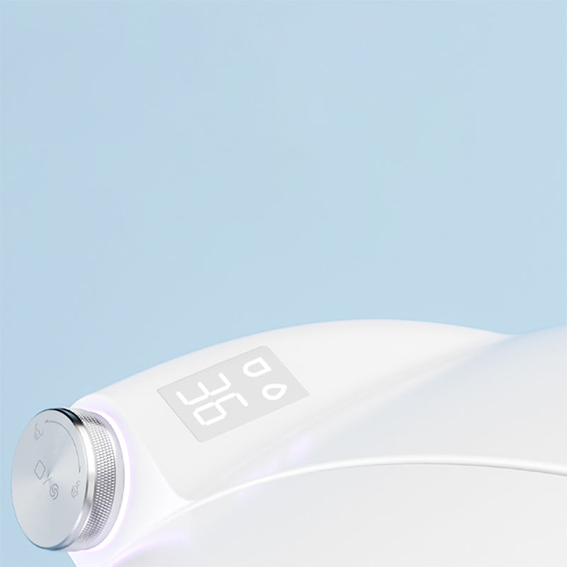 Contemporary Round White Heated Seat Warm Air Dryer Smart Toilet Clearhalo 'Bathroom Remodel & Bathroom Fixtures' 'Bidets' 'Home Improvement' 'home_improvement' 'home_improvement_bidets' 'Toilets & Bidets' 6849942