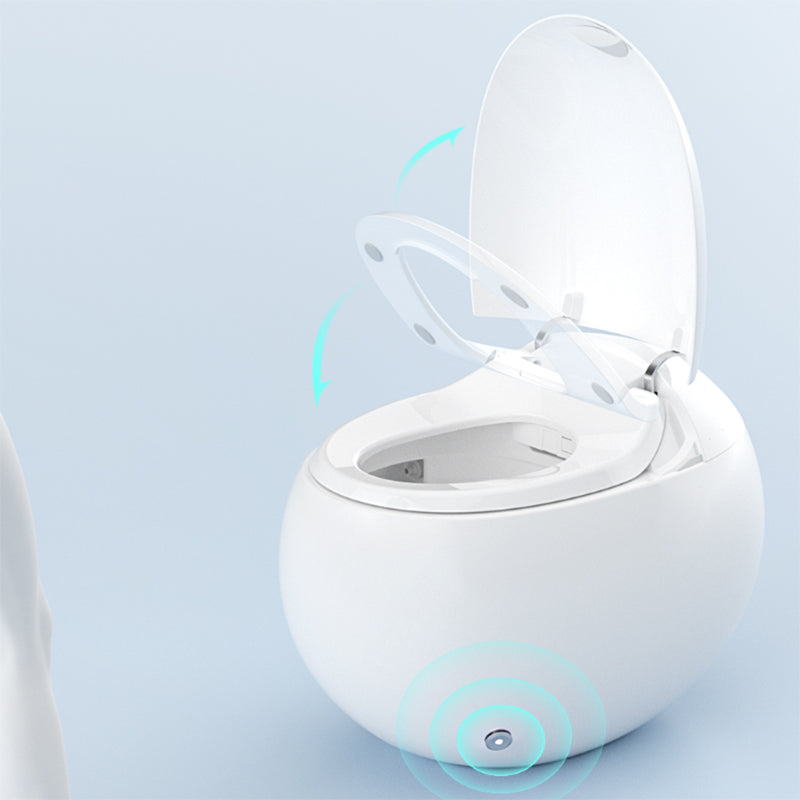 Contemporary Round White Heated Seat Warm Air Dryer Smart Toilet Clearhalo 'Bathroom Remodel & Bathroom Fixtures' 'Bidets' 'Home Improvement' 'home_improvement' 'home_improvement_bidets' 'Toilets & Bidets' 6849943