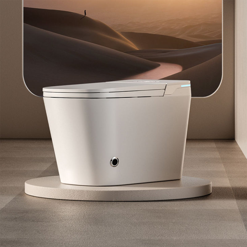 Contemporary Elongated Heated Seat Temperature Control Smart Toilet Clearhalo 'Bathroom Remodel & Bathroom Fixtures' 'Bidets' 'Home Improvement' 'home_improvement' 'home_improvement_bidets' 'Toilets & Bidets' 6849956