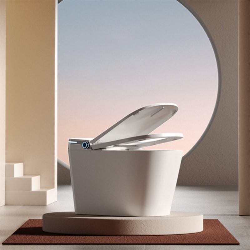 Contemporary Elongated Heated Seat Temperature Control Smart Toilet Clearhalo 'Bathroom Remodel & Bathroom Fixtures' 'Bidets' 'Home Improvement' 'home_improvement' 'home_improvement_bidets' 'Toilets & Bidets' 6849958