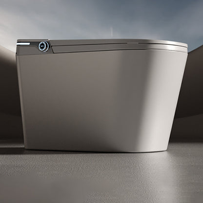 Contemporary Elongated Heated Seat Temperature Control Smart Toilet Automatic Flip & Splash Proof (Top Configuration) Clearhalo 'Bathroom Remodel & Bathroom Fixtures' 'Bidets' 'Home Improvement' 'home_improvement' 'home_improvement_bidets' 'Toilets & Bidets' 6849964