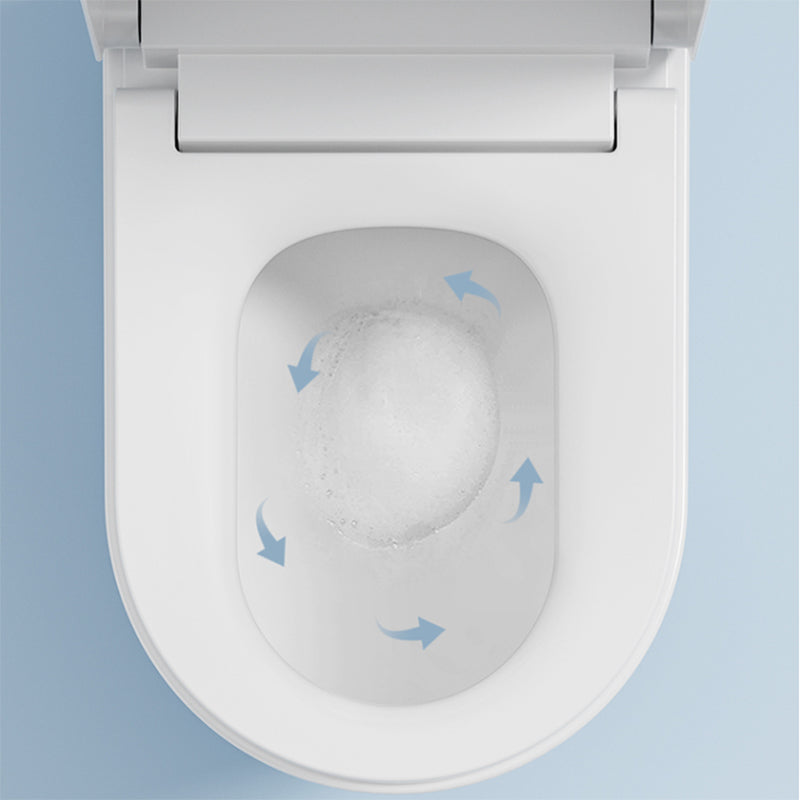 Contemporary White Elongated Foot Sensor Heated Seat Floor Mount Bidet Clearhalo 'Bathroom Remodel & Bathroom Fixtures' 'Bidets' 'Home Improvement' 'home_improvement' 'home_improvement_bidets' 'Toilets & Bidets' 6849973
