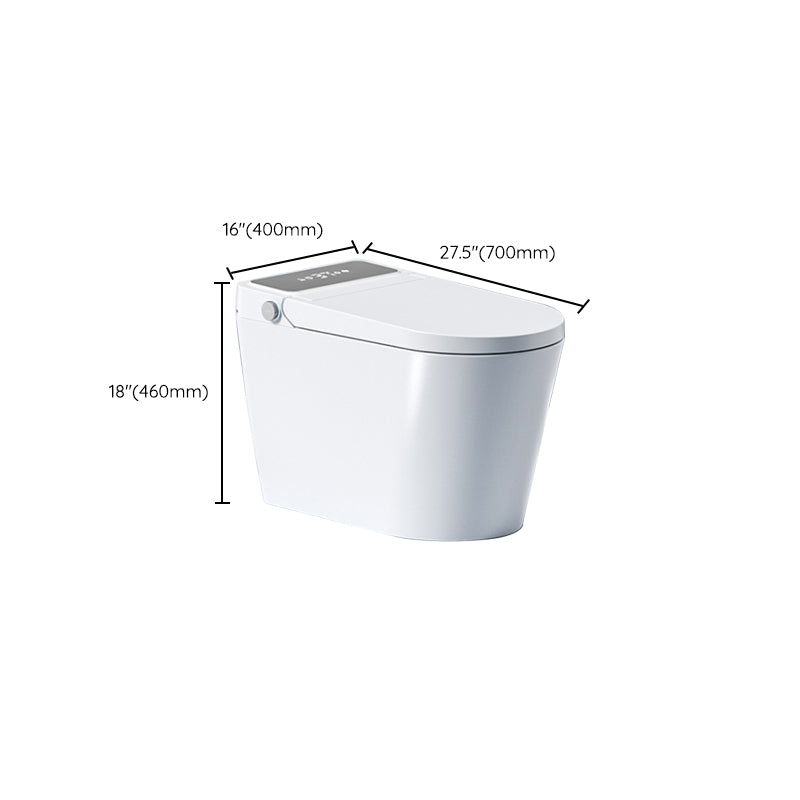 Contemporary White Elongated Foot Sensor Heated Seat Floor Mount Bidet Clearhalo 'Bathroom Remodel & Bathroom Fixtures' 'Bidets' 'Home Improvement' 'home_improvement' 'home_improvement_bidets' 'Toilets & Bidets' 6849974