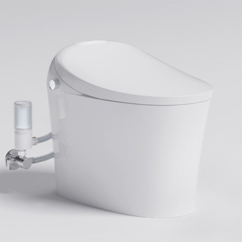 Contemporary White Foot Sensor Ceramic Temperature Control Smart Bidet Clearhalo 'Bathroom Remodel & Bathroom Fixtures' 'Bidets' 'Home Improvement' 'home_improvement' 'home_improvement_bidets' 'Toilets & Bidets' 6849976