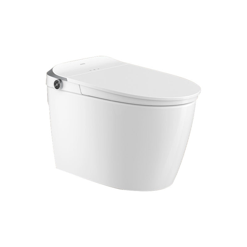 Contemporary White Foot Sensor Ceramic Temperature Control Smart Bidet Clearhalo 'Bathroom Remodel & Bathroom Fixtures' 'Bidets' 'Home Improvement' 'home_improvement' 'home_improvement_bidets' 'Toilets & Bidets' 6849979