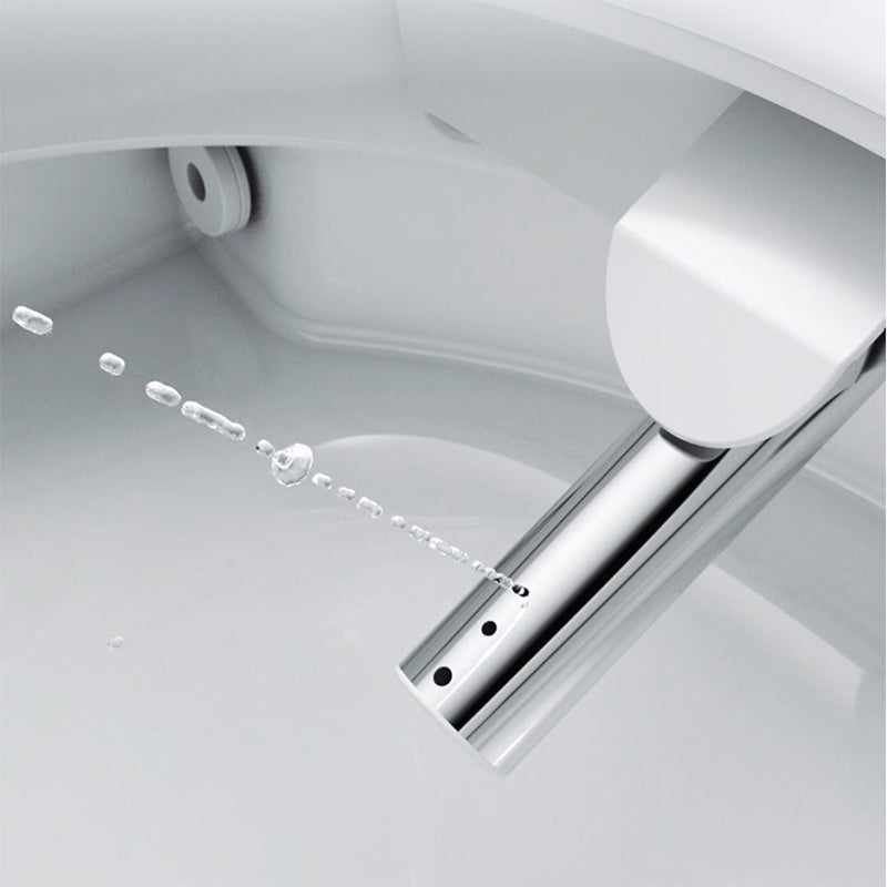 Contemporary White Foot Sensor Ceramic Temperature Control Smart Bidet Clearhalo 'Bathroom Remodel & Bathroom Fixtures' 'Bidets' 'Home Improvement' 'home_improvement' 'home_improvement_bidets' 'Toilets & Bidets' 6849981