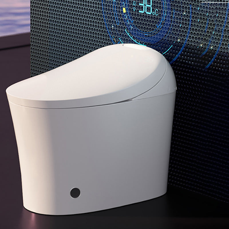 Contemporary White Foot Sensor Ceramic Temperature Control Smart Bidet Clearhalo 'Bathroom Remodel & Bathroom Fixtures' 'Bidets' 'Home Improvement' 'home_improvement' 'home_improvement_bidets' 'Toilets & Bidets' 6849983