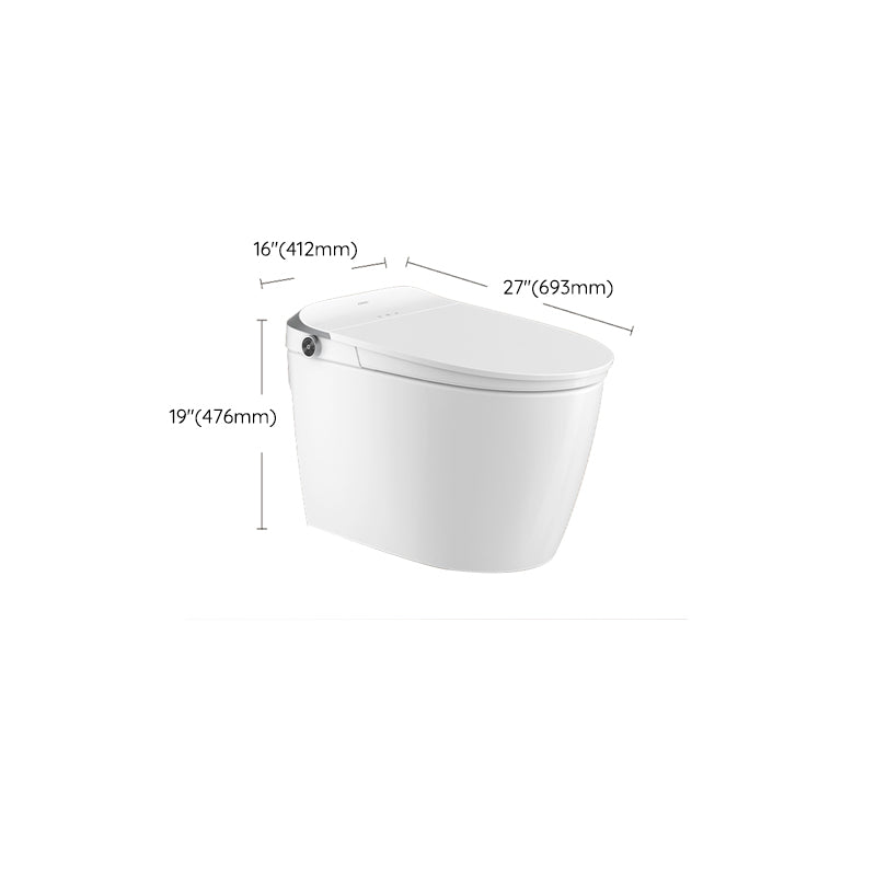 Contemporary White Foot Sensor Ceramic Temperature Control Smart Bidet Clearhalo 'Bathroom Remodel & Bathroom Fixtures' 'Bidets' 'Home Improvement' 'home_improvement' 'home_improvement_bidets' 'Toilets & Bidets' 6849985