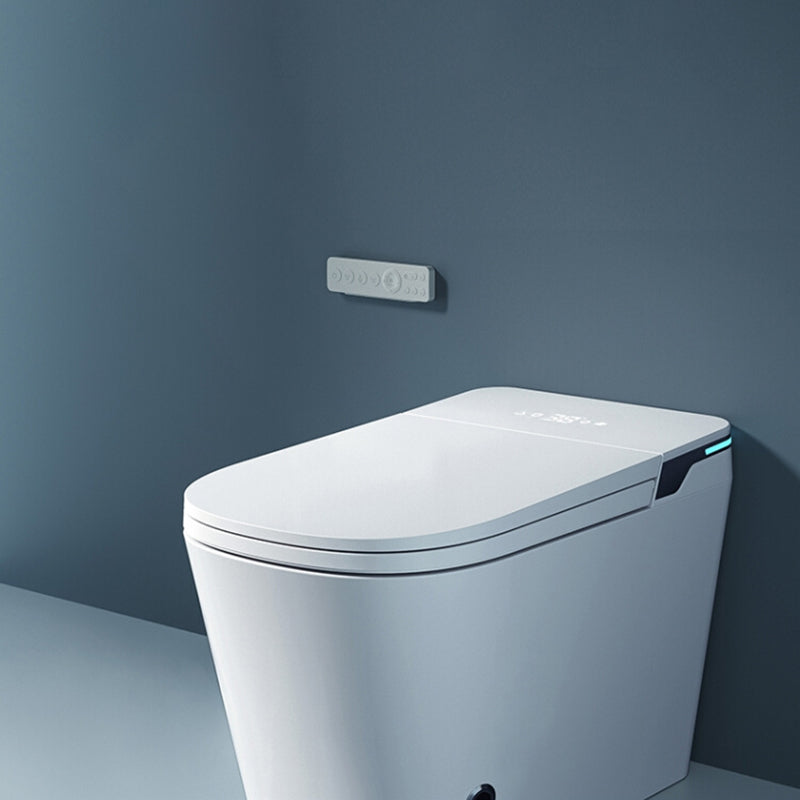 Contemporary Elongated White Foot Sensor Heated Seat Floor Mount Bidet Clearhalo 'Bathroom Remodel & Bathroom Fixtures' 'Bidets' 'Home Improvement' 'home_improvement' 'home_improvement_bidets' 'Toilets & Bidets' 6850002