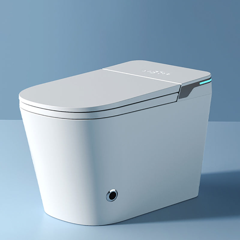 Contemporary Elongated White Foot Sensor Heated Seat Floor Mount Bidet Clearhalo 'Bathroom Remodel & Bathroom Fixtures' 'Bidets' 'Home Improvement' 'home_improvement' 'home_improvement_bidets' 'Toilets & Bidets' 6850007