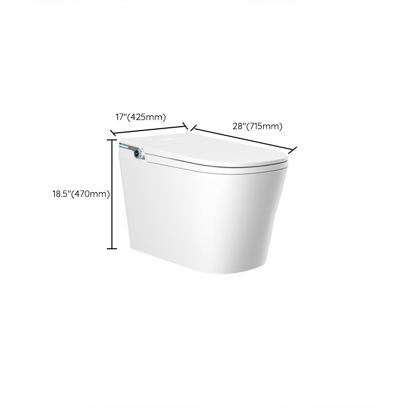 Contemporary Elongated White Foot Sensor Heated Seat Floor Mount Bidet Clearhalo 'Bathroom Remodel & Bathroom Fixtures' 'Bidets' 'Home Improvement' 'home_improvement' 'home_improvement_bidets' 'Toilets & Bidets' 6850008