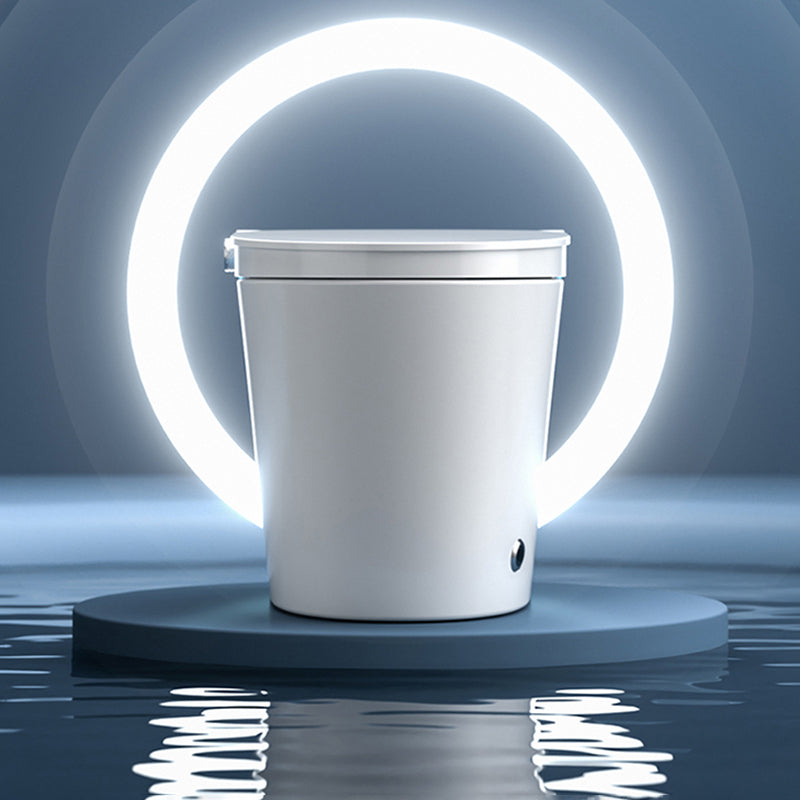 Contemporary White Elongated Heated Seat Warm Air Dryer Floor Mount Bidet Clearhalo 'Bathroom Remodel & Bathroom Fixtures' 'Bidets' 'Home Improvement' 'home_improvement' 'home_improvement_bidets' 'Toilets & Bidets' 6850010