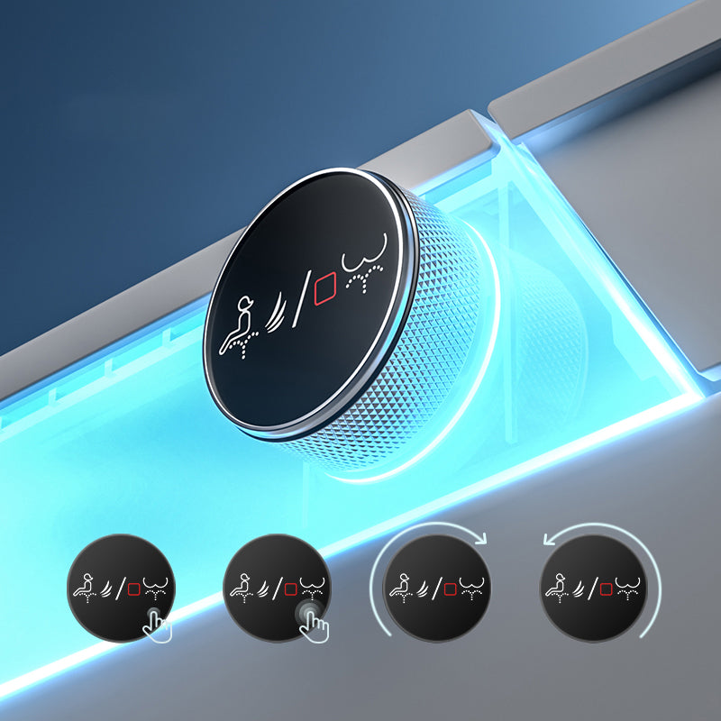 Contemporary White Elongated Heated Seat Warm Air Dryer Floor Mount Bidet Clearhalo 'Bathroom Remodel & Bathroom Fixtures' 'Bidets' 'Home Improvement' 'home_improvement' 'home_improvement_bidets' 'Toilets & Bidets' 6850015