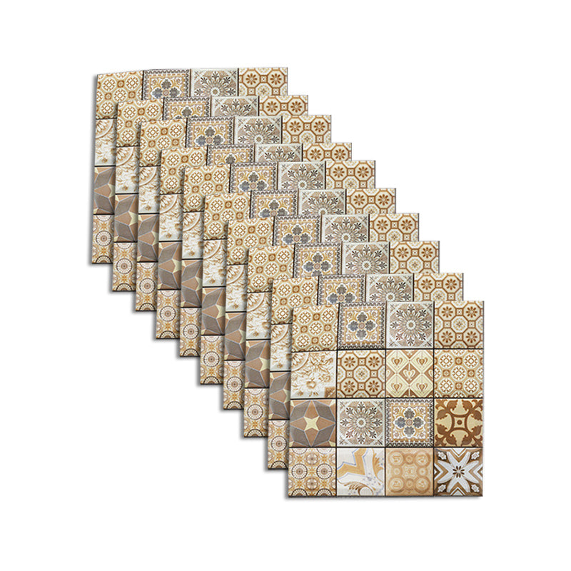 Contemporary Peel and Stick Tile Mosaic Tile Peel and Stick Wall Tile Yellow Clearhalo 'Flooring 'Home Improvement' 'home_improvement' 'home_improvement_peel_stick_blacksplash' 'Peel & Stick Backsplash Tile' 'peel_stick_blacksplash' 'Walls & Ceilings' Walls and Ceiling' 6850021