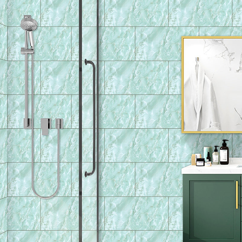 Pvc Mosaic Tile Peel & Stick Tile Kitchen Waterproof Backsplash Peel and Stick Wall Tile Green 11.8" x 23.6" 10-Piece Set Clearhalo 'Flooring 'Home Improvement' 'home_improvement' 'home_improvement_peel_stick_blacksplash' 'Peel & Stick Backsplash Tile' 'peel_stick_blacksplash' 'Walls & Ceilings' Walls and Ceiling' 6850090