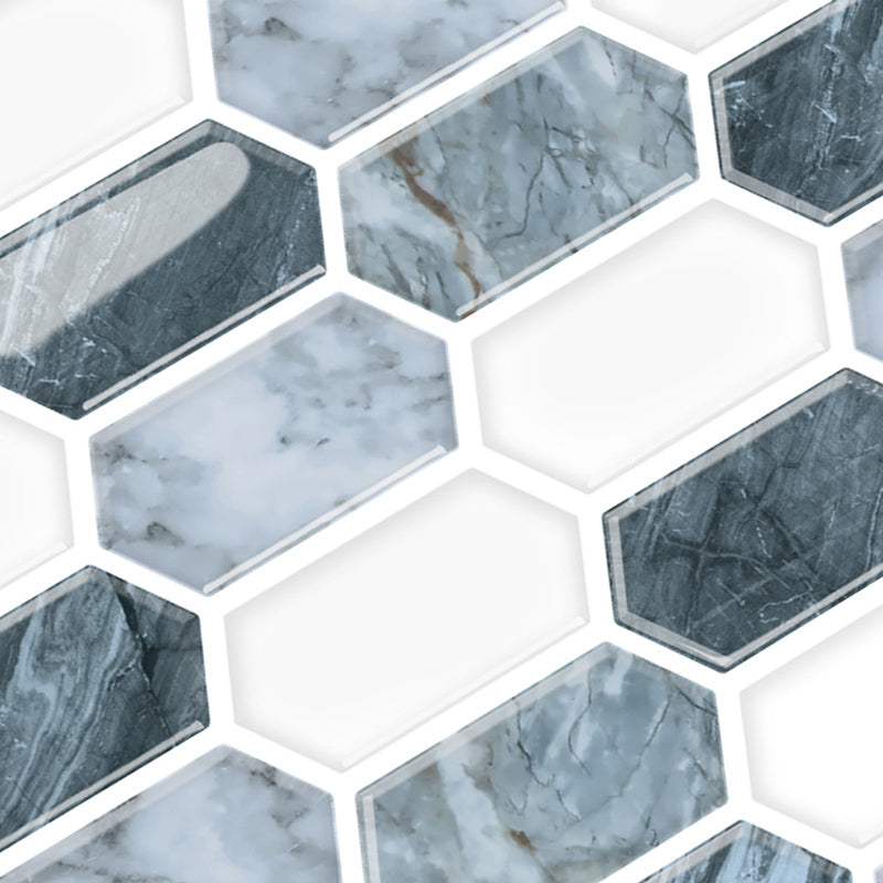 Polygon Peel and Stick Backsplash Tile PVC 12" X 12" Peel and Stick ...