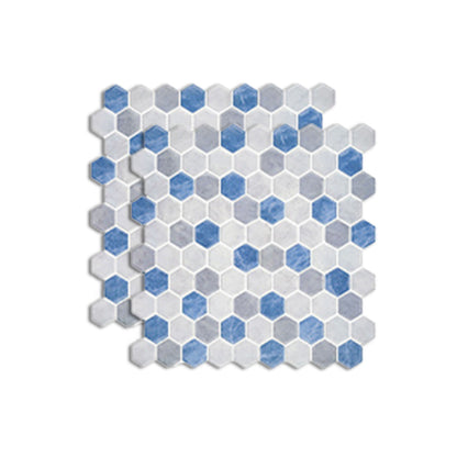 Polygon Metal Peel and Stick Backsplash Tile PVC Peel and Stick Tile for Kitchen Blue Clearhalo 'Flooring 'Home Improvement' 'home_improvement' 'home_improvement_peel_stick_blacksplash' 'Peel & Stick Backsplash Tile' 'peel_stick_blacksplash' 'Walls & Ceilings' Walls and Ceiling' 6850149