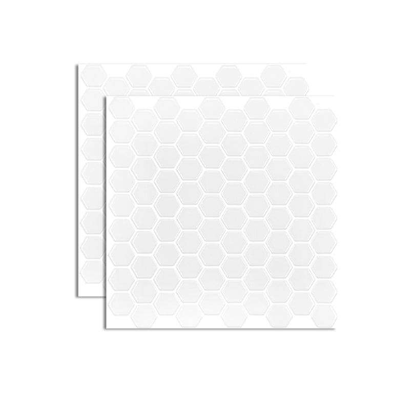 Polygon Metal Peel and Stick Backsplash Tile PVC Peel and Stick Tile for Kitchen White Clearhalo 'Flooring 'Home Improvement' 'home_improvement' 'home_improvement_peel_stick_blacksplash' 'Peel & Stick Backsplash Tile' 'peel_stick_blacksplash' 'Walls & Ceilings' Walls and Ceiling' 6850150