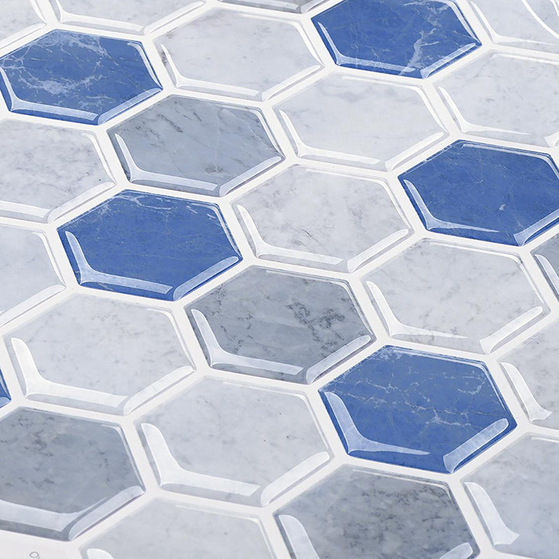 Polygon Metal Peel and Stick Backsplash Tile PVC Peel and Stick Tile for Kitchen Clearhalo 'Flooring 'Home Improvement' 'home_improvement' 'home_improvement_peel_stick_blacksplash' 'Peel & Stick Backsplash Tile' 'peel_stick_blacksplash' 'Walls & Ceilings' Walls and Ceiling' 6850151