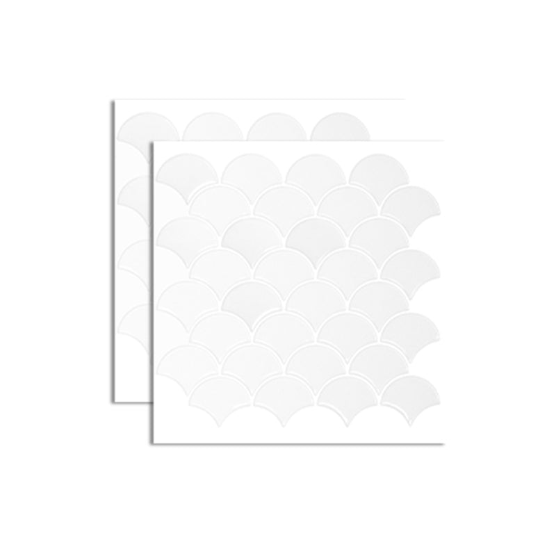 Polygon Metal Peel and Stick Backsplash Tile PVC Peel and Stick Tile for Kitchen Ivory Clearhalo 'Flooring 'Home Improvement' 'home_improvement' 'home_improvement_peel_stick_blacksplash' 'Peel & Stick Backsplash Tile' 'peel_stick_blacksplash' 'Walls & Ceilings' Walls and Ceiling' 6850154