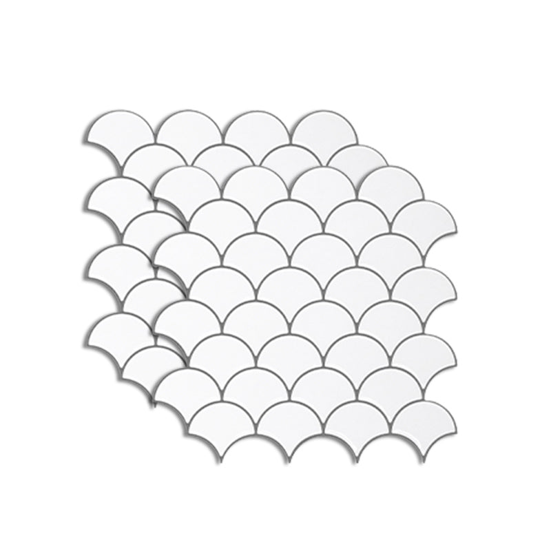 Mosaic Tile Peel & Stick Tile Pvc Kitchen Backsplash Peel and Stick Wall Tile Set of 2 White Round Oval Clearhalo 'Flooring 'Home Improvement' 'home_improvement' 'home_improvement_peel_stick_blacksplash' 'Peel & Stick Backsplash Tile' 'peel_stick_blacksplash' 'Walls & Ceilings' Walls and Ceiling' 6850170