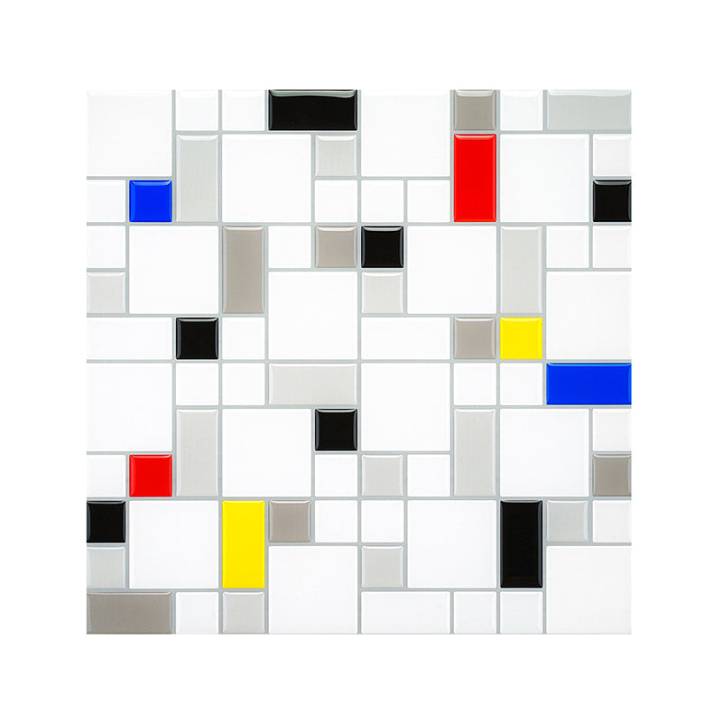 Mosaic Tile Peel & Stick Tile Pvc Kitchen Backsplash Peel and Stick Wall Tile Set of 2 Clearhalo 'Flooring 'Home Improvement' 'home_improvement' 'home_improvement_peel_stick_blacksplash' 'Peel & Stick Backsplash Tile' 'peel_stick_blacksplash' 'Walls & Ceilings' Walls and Ceiling' 6850173