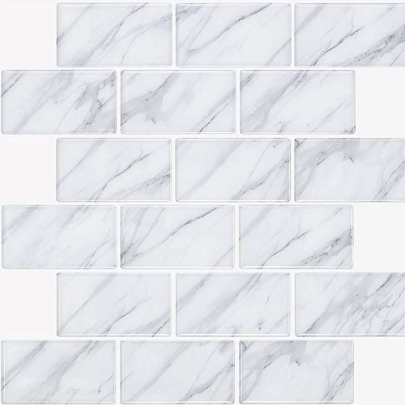 Mosaic Tile Peel & Stick Tile Pvc Kitchen Backsplash Peel and Stick Wall Tile Set of 2 Clearhalo 'Flooring 'Home Improvement' 'home_improvement' 'home_improvement_peel_stick_blacksplash' 'Peel & Stick Backsplash Tile' 'peel_stick_blacksplash' 'Walls & Ceilings' Walls and Ceiling' 6850177