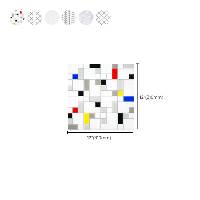 Mosaic Tile Peel & Stick Tile Pvc Kitchen Backsplash Peel and Stick Wall Tile Set of 2 Clearhalo 'Flooring 'Home Improvement' 'home_improvement' 'home_improvement_peel_stick_blacksplash' 'Peel & Stick Backsplash Tile' 'peel_stick_blacksplash' 'Walls & Ceilings' Walls and Ceiling' 6850180