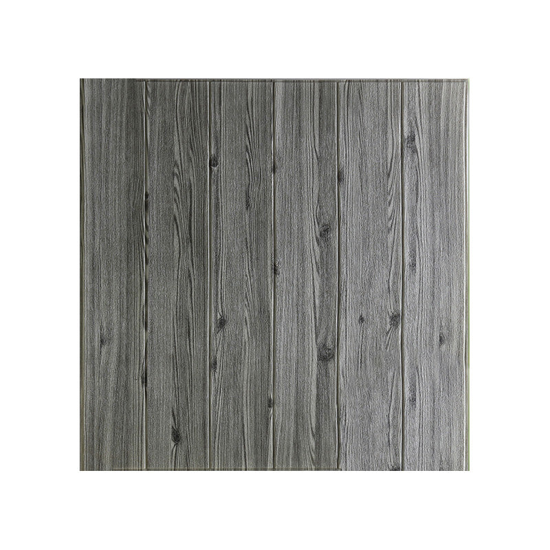 Modern Wall Access Panel Peel and Press Wall Access Panel with Wood Look Dark Gray 0.16" Clearhalo 'Flooring 'Home Improvement' 'home_improvement' 'home_improvement_wall_paneling' 'Wall Paneling' 'wall_paneling' 'Walls & Ceilings' Walls and Ceiling' 6850240