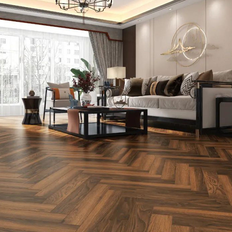 Water-Resistant Laminate Floor Waterproof Laminate Plank Flooring with Click Lock Yellow Brown 10.7 sq ft. - 16 Pieces Clearhalo 'Flooring 'Home Improvement' 'home_improvement' 'home_improvement_laminate_flooring' 'Laminate Flooring' 'laminate_flooring' Walls and Ceiling' 6850391
