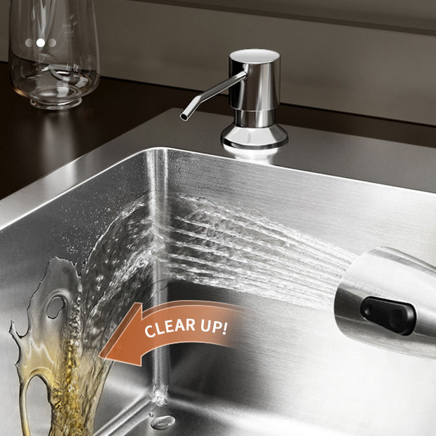Contemporary Style Kitchen Sink Stainless Steel Non-slip Kitchen Sink Clearhalo 'Home Improvement' 'home_improvement' 'home_improvement_kitchen_sinks' 'Kitchen Remodel & Kitchen Fixtures' 'Kitchen Sinks & Faucet Components' 'Kitchen Sinks' 'kitchen_sinks' 6850551