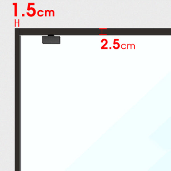 One-shaped Transparent Glass Shower Door, Semi-frameless Shower Single Sliding Door Clearhalo 'Bathroom Remodel & Bathroom Fixtures' 'Home Improvement' 'home_improvement' 'home_improvement_shower_tub_doors' 'Shower and Tub Doors' 'shower_tub_doors' 'Showers & Bathtubs' 6850564