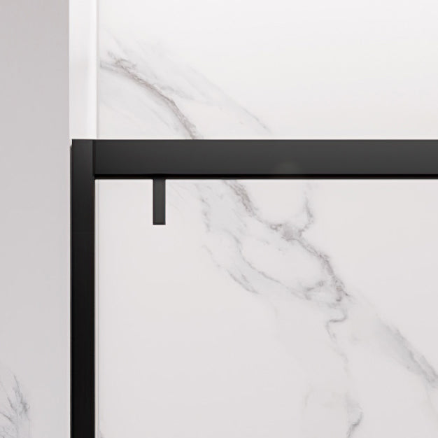 Double Sliding Semi Frameless Inline Tempered Glass Shower Door Clearhalo 'Bathroom Remodel & Bathroom Fixtures' 'Home Improvement' 'home_improvement' 'home_improvement_shower_tub_doors' 'Shower and Tub Doors' 'shower_tub_doors' 'Showers & Bathtubs' 6850583