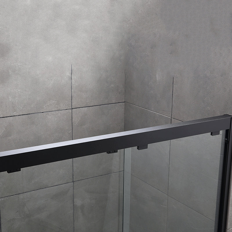 Tempered Glass Bathroom Door, Double Sliding Semi Frameless Shower Door Clearhalo 'Bathroom Remodel & Bathroom Fixtures' 'Home Improvement' 'home_improvement' 'home_improvement_shower_tub_doors' 'Shower and Tub Doors' 'shower_tub_doors' 'Showers & Bathtubs' 6850637
