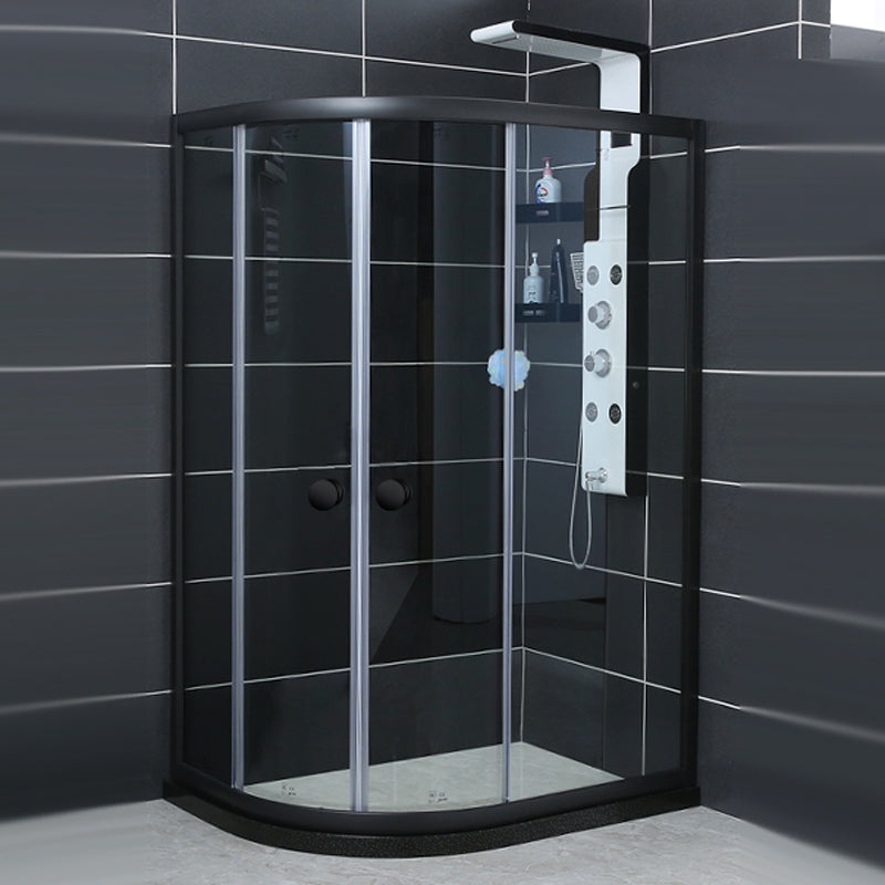 Modern Style Stainless Steel Frame Folding Tempered Glass Shower Screen Clearhalo 'Bathroom Remodel & Bathroom Fixtures' 'Home Improvement' 'home_improvement' 'home_improvement_shower_tub_doors' 'Shower and Tub Doors' 'shower_tub_doors' 'Showers & Bathtubs' 6850651
