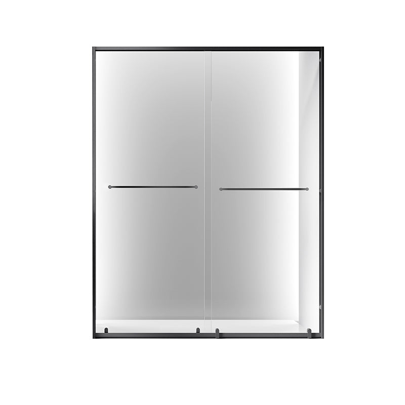 Double Shift Semi Frameless Narrow Bezel Tempered Glass Shower Door Clearhalo 'Bathroom Remodel & Bathroom Fixtures' 'Home Improvement' 'home_improvement' 'home_improvement_shower_tub_doors' 'Shower and Tub Doors' 'shower_tub_doors' 'Showers & Bathtubs' 6850891