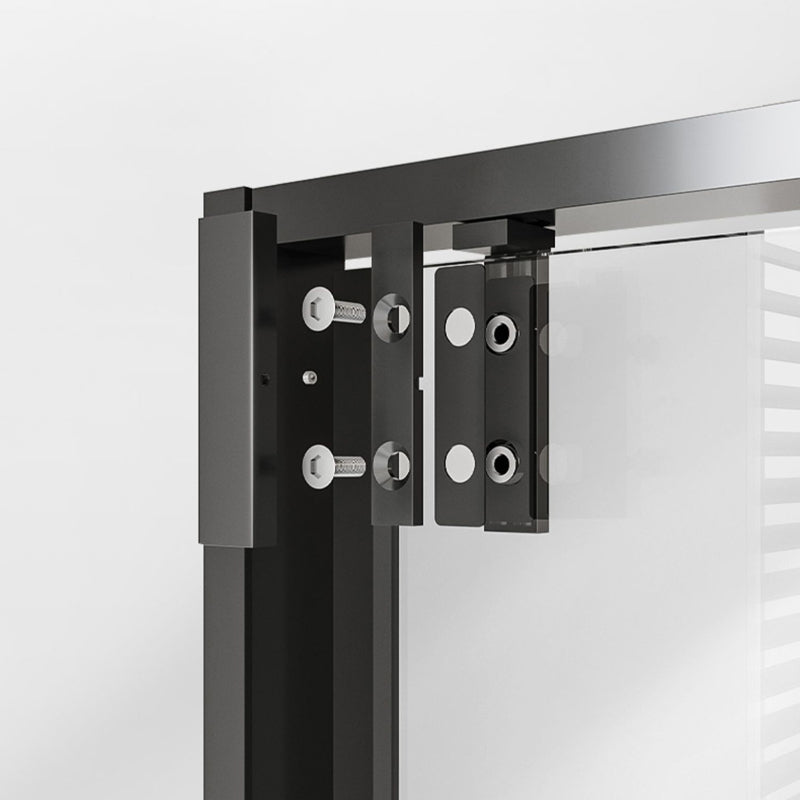 Single Sliding Semi Frameless Shower Door, Tempered Glass Shower Screen Clearhalo 'Bathroom Remodel & Bathroom Fixtures' 'Home Improvement' 'home_improvement' 'home_improvement_shower_tub_doors' 'Shower and Tub Doors' 'shower_tub_doors' 'Showers & Bathtubs' 6850952